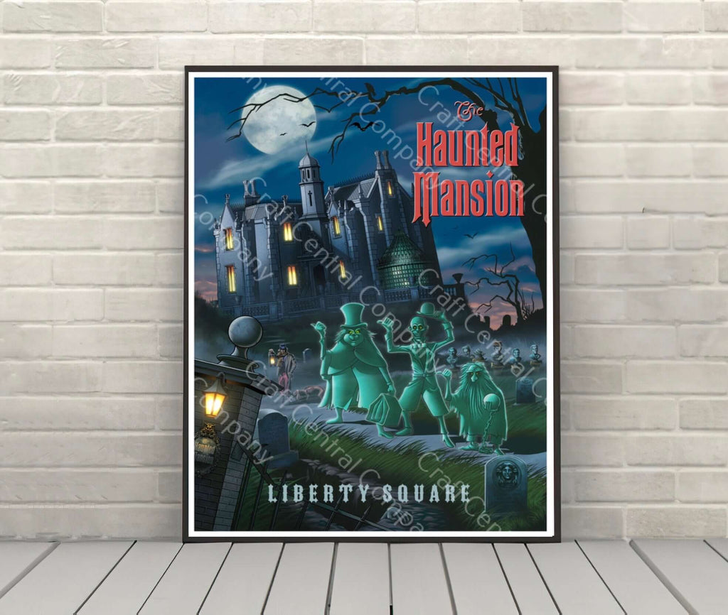 Haunted Mansion Poster Disney Attraction Poster...
