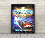HyperSpace Mountain Poster Space Mountain Poster Vintage Disney Poster Star Wars Poster 8x10, 11x14, 13x19, 16x20, 18x24 Tomorrowland Poster