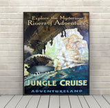 Jungle Cruise Poster Vintage Disney Poster Disney Magic Kingdom Adventureland Poster Disney World Poster Ride Attraction Poster Jungle River