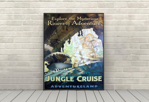 Jungle Cruise Poster Vintage Disney Poster...