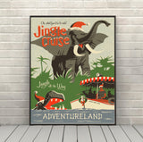 Jungle Cruise Poster Disney Attraction Poster Christmas Disney Poster Jingle Cruise Poster Disney World Poster Adventureland Poster