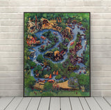 Jungle Cruise Map Poster Jungle Cruise Poster Vintage Disney Poster Jungle River Poster Adventureland Poster Disney World Poster Disneyland
