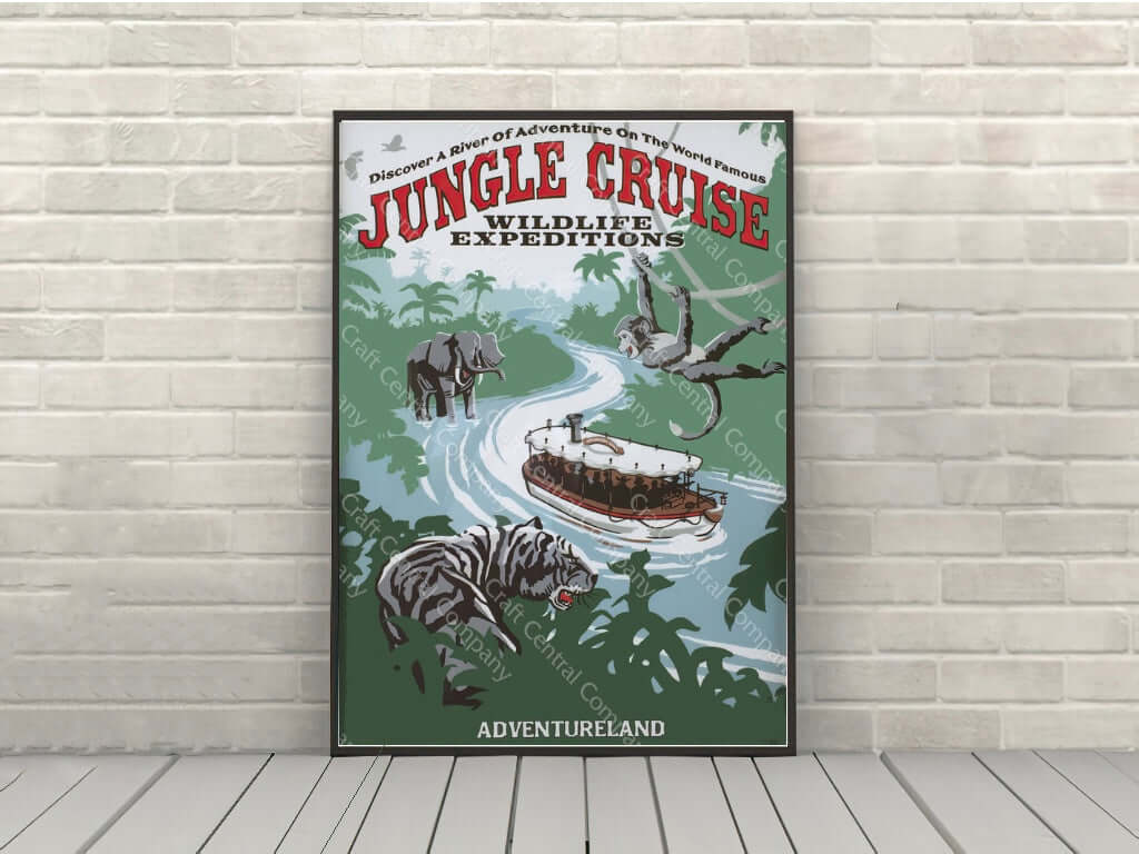 Jungle Cruise Poster Vintage Disney Attraction...