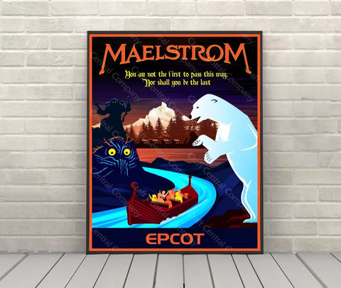Maelstrom Poster Epcot Disney Attraction Poster...