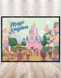 Magic Kingdom Poster Disney Poster Main Street Poster Disney World Poster Disneyland Disney Attraction Poster trolley car Cinderella Castle