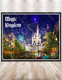 Magic Kingdom Poster Disney Poster Main Street Poster Disney World Poster Disneyland Poster Disney Attraction Poster trolley car nursery