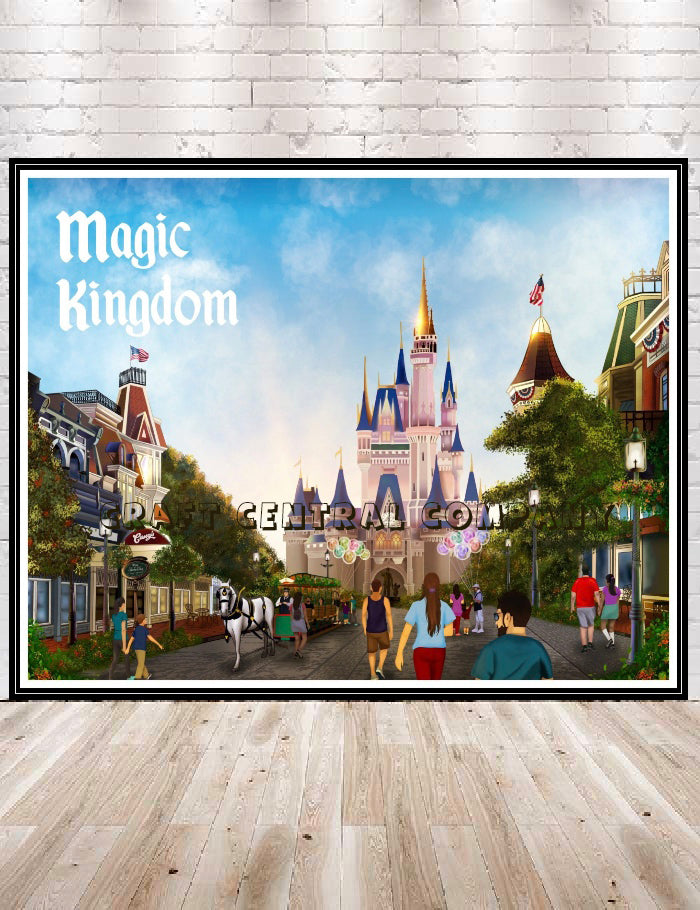 Magic Kingdom Poster Disney Main Street Attraction Poster