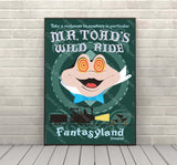 Mr. Toad's Wild Ride Poster mr toads poster Disney World poster Classic Disney Attraction Poster Vintage Disney Poster Disney World Poster