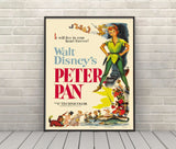Peter Pan Poster Disney Movie Poster Peter Pan Movie Poster Attraction Posters Vintage Disney Poster Disney World Peter Pans Flight Poster