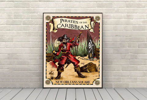 Pirates of the Caribbean Poster Disney...