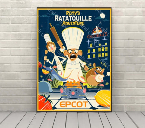 Remy's Ratatouille Adventure Poster Epcot Attraction...
