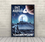Space Mountain Poster Vintage Disney Attraction Poster Magic Kingdom Poster Tomorrowland Poster Walt Disney World Poster Disneyland Poster