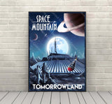Space Mountain Poster Vintage Disney Attraction Poster Magic Kingdom Poster Tomorrowland Poster Walt Disney World Poster Disneyland Poster