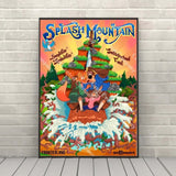 Splash Mountain Poster Frontierland Vintage Disney Attraction Poster Magic Kingdom