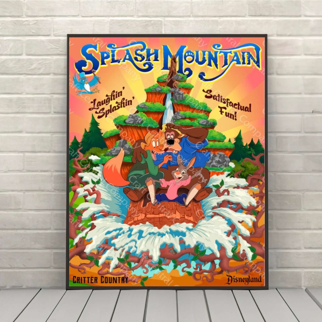 Splash Mountain Critter Country Poster Vintage...