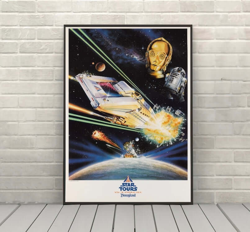 Star Tours Poster Vintage Star Wars...