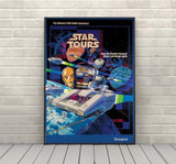 Star Tours Poster Disney Poster Disney Attraction Poster Vintage Star Wars Poster Disneyland Posters Disney World Posters Wall Art Bedroom