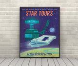 Star Tours Poster Vintage Star Wars Poster Sizes 8x10, 11x14, 13x19, 16x20, 18x24 Hollywood Studios Disneyland Poster Vintage Disney Poster