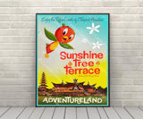 Sunshine Tree Terrace Poster Disney Attraction Poster Adventureland Poster Pineapple Sorbet Orange Bird ( 3 Hidden Mickeys )