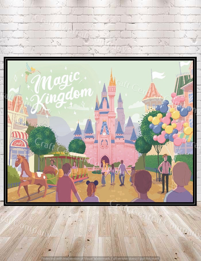 Magic Kingdom Poster Disney Attraction Poster...