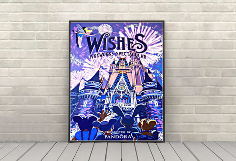 Wishes Magic Kingdom Fire Works Poster – CraftCentralCompany