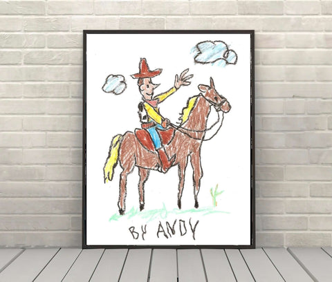 Woody Poster Vintage Disney Poster Andy's...