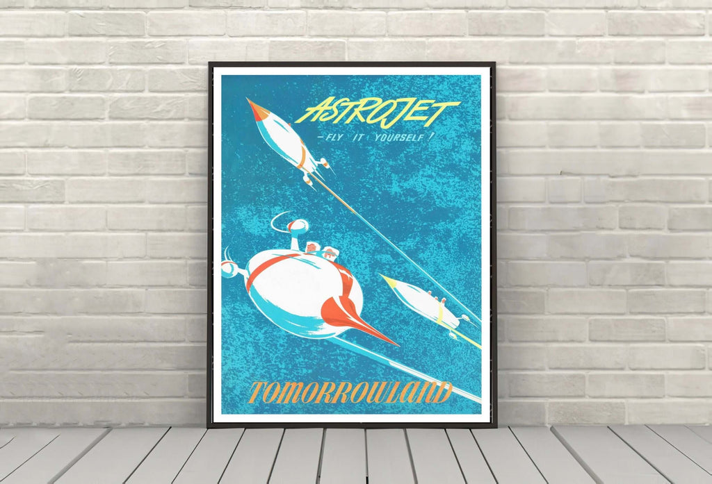 Astrojet Poster Tomorrowland Poster Vintage Disney...