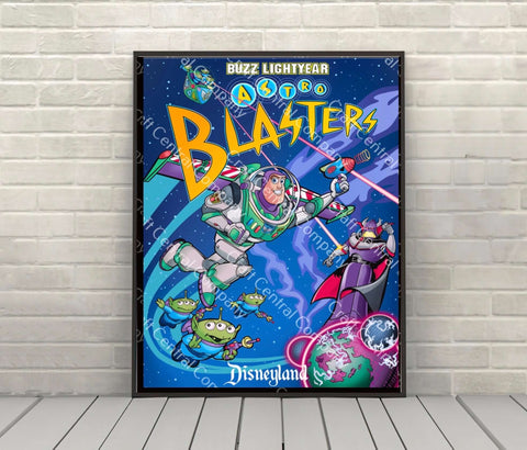 Buzz Lightyear Astro Blasters Disney Poster...