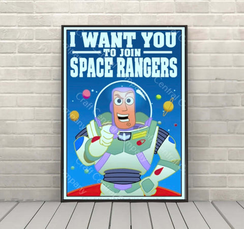 Buzz Lightyear Poster Disney Poster Toy...