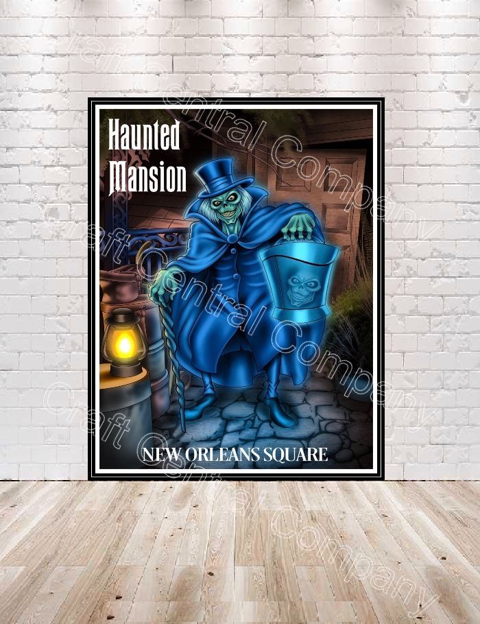 Hat Box Ghost Haunted Mansion Poster...