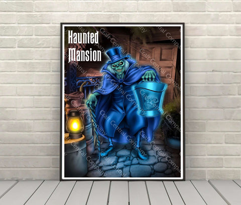 Hat Box Ghost Haunted Mansion Poster...