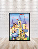 Disney Princesses in Cinderella Castle  POSTER Magic Kingdom Disney Princes Poster (Sizes) 8x10, 11x14, 13x19, 16x20, 18x24