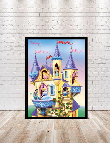 Disney Princesses in Cinderella Castle POSTER...