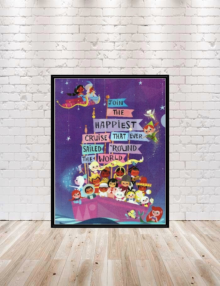 It's A Small World Attraction Poster Disney Poster Disney World Poster Magic Kingdom Poster Fantasyland Poster Disneyland Poster