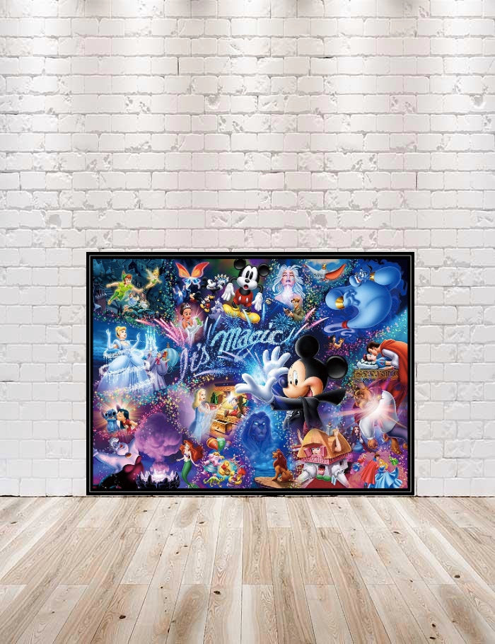 Mickey Mouse and all Disney Characters Poster Disney World Poster Disney Poster Disney Characters Mickey Poster