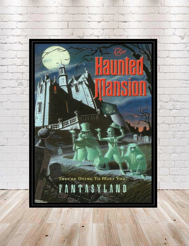 Haunted Mansion Poster Disney Attraction Poster...