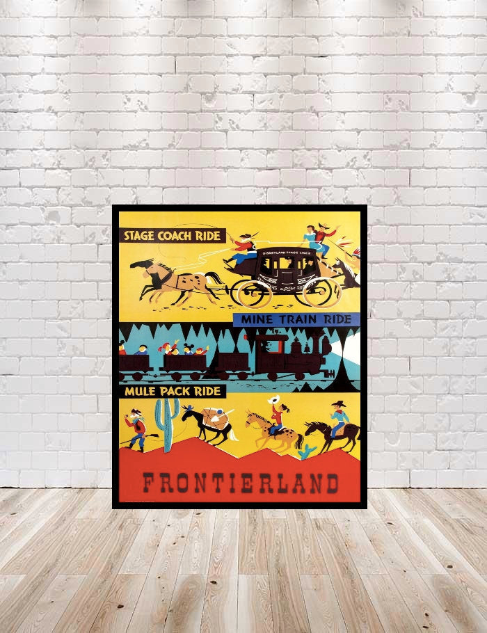 Frontierland Poster Vintage Disney Poster Sizes...