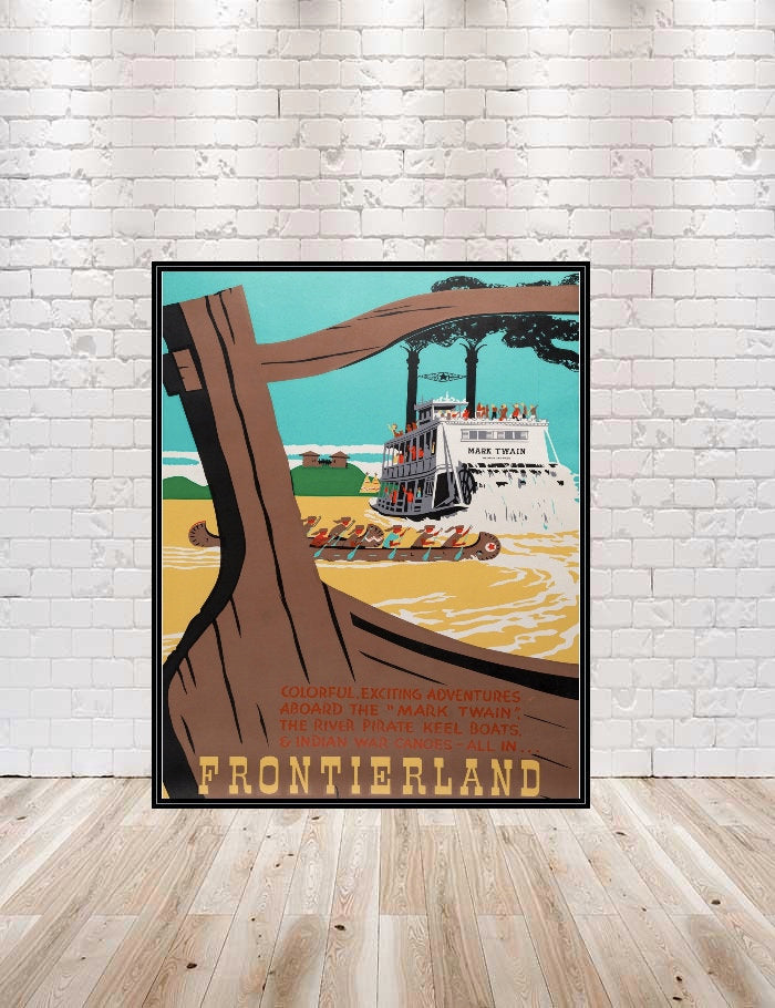 Frontierland Poster Vintage Disney Poster Disney...