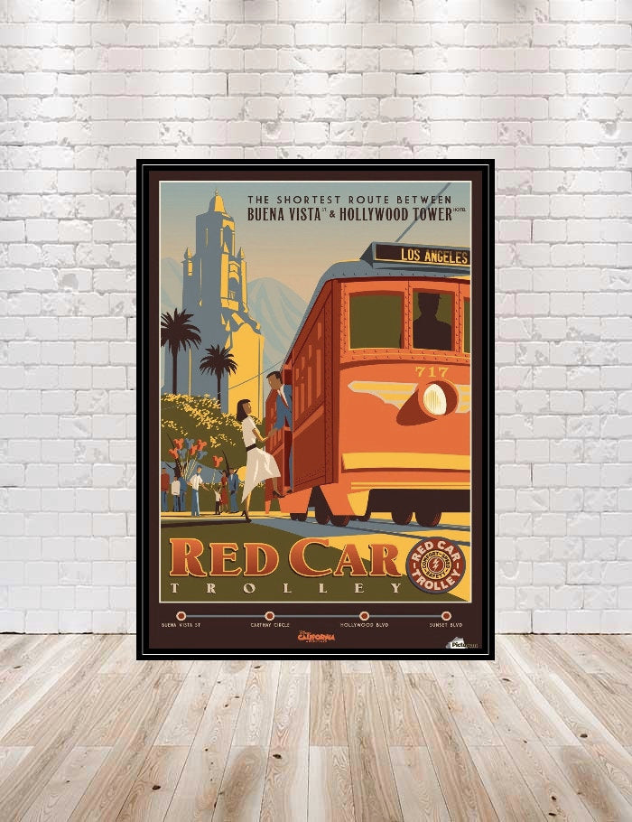 Red Car Trolley Poster Disney Poster...