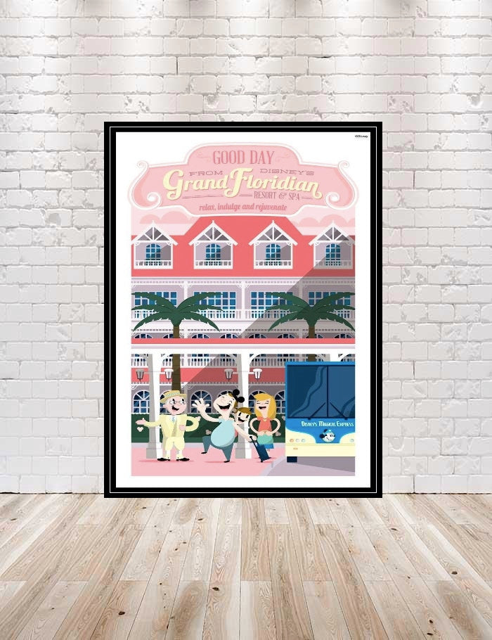 Grand Floridian Resort POSTER Grand Floridian Hotel poster Vintage Disney Poster Sz 8x10 11x14 13x19 Disney World Poster Disney Hotel Poster