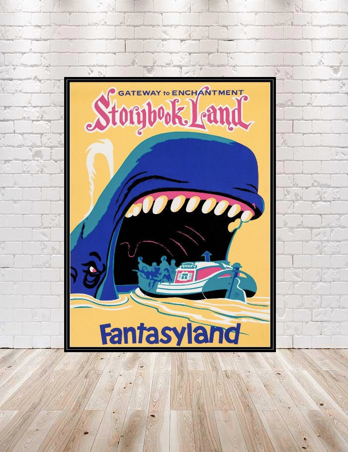 Storybook Land Poster Fantasyland Poster Vintage...