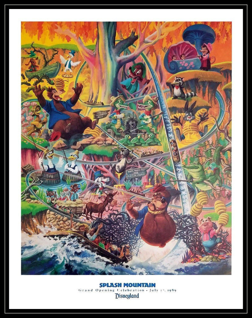 Splash Mountain Poster Vintage Disney Poster...
