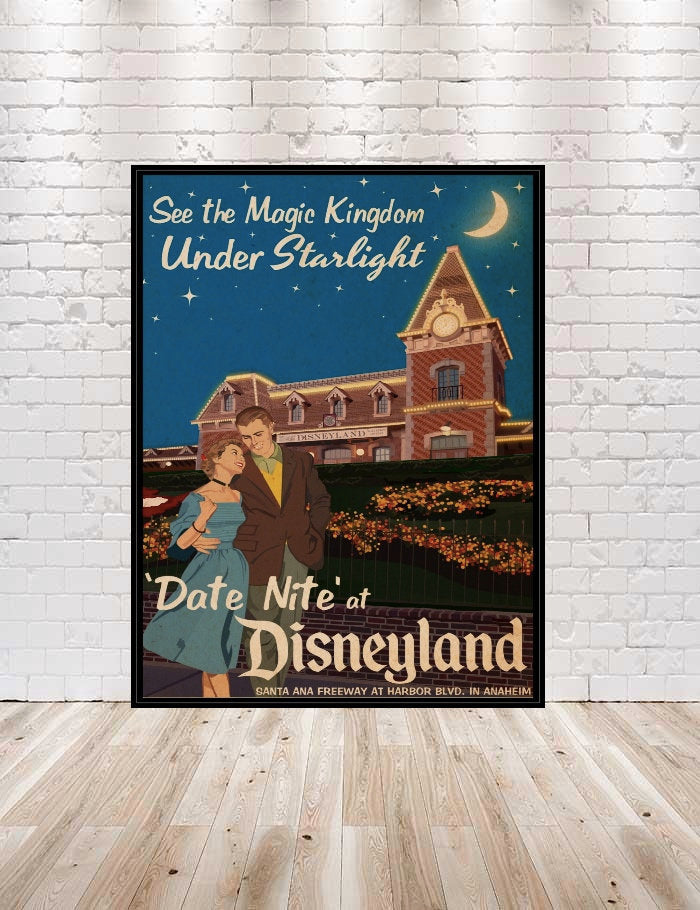 Disneyland Poster Vintage Disney Poster Date...