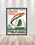 Monorail System POSTER Monorail Attraction Poster Disney World poster Vintage Disney Poster Magic Kingdom Contemporary Resort Wall Art