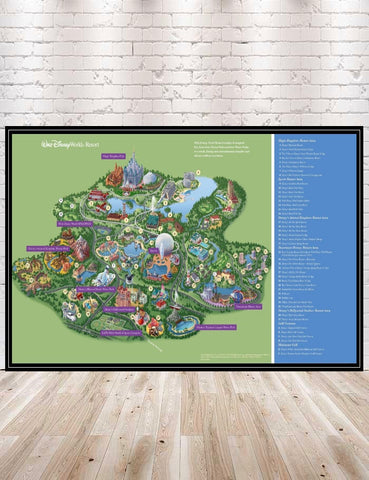 Walt Disney World Map Poster Disney...