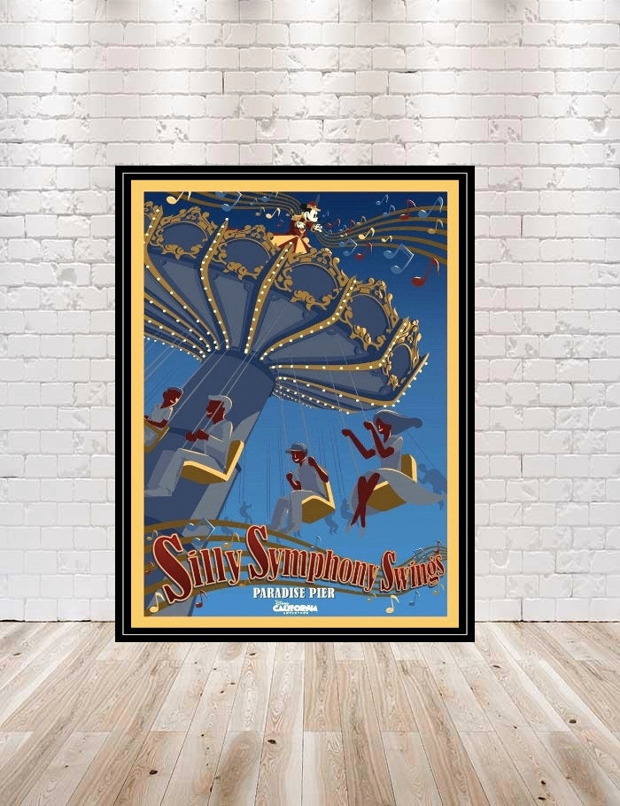 Silly Symphony Swings Poster Vintage Disney...