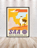 UP Poster South American Air Poster SAA Poster 8x10, 11x14, 13x19, 16x20 18x24 Vintage Disney Poster Disney World Poster Up the Movie Poster