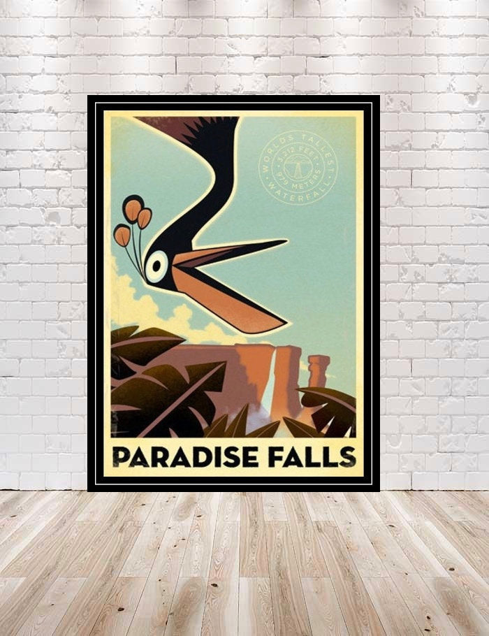 UP Poster Paradise Falls Poster Pixar...