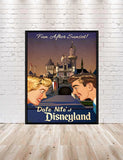 Disneyland Poster Vintage Disney Poster Date Nite at Disneyland Poster Sizes 8x10, 11x14, 13x19. 16 x 20, 18x24 Walt Disney World Poster