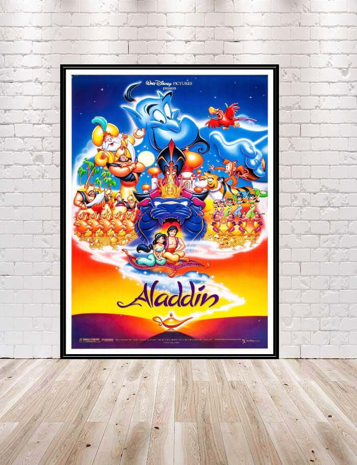 Aladdin Poster Vintage Disney Movie Poster